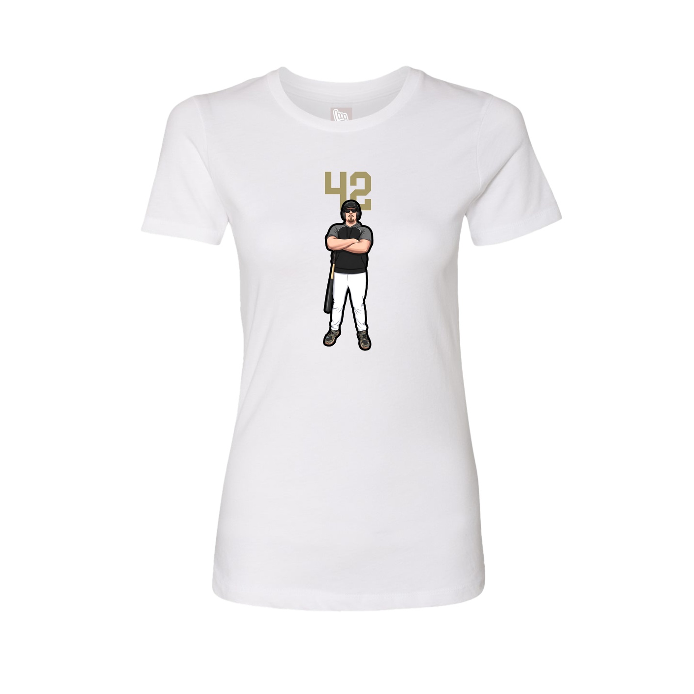Fitted Women's Tee — Number Top in White