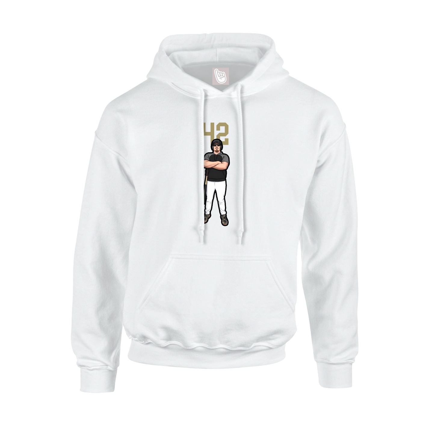 Hoodie — Number Top in White