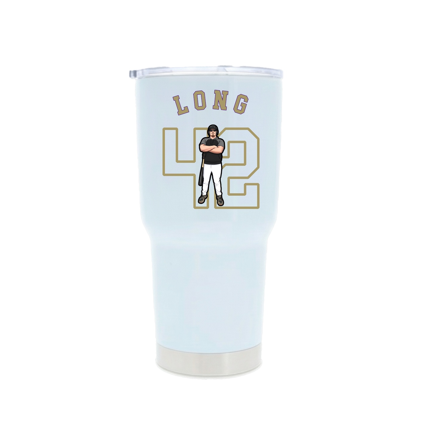 30oz Stainless Steel Tumbler — Shirsey Arch in White