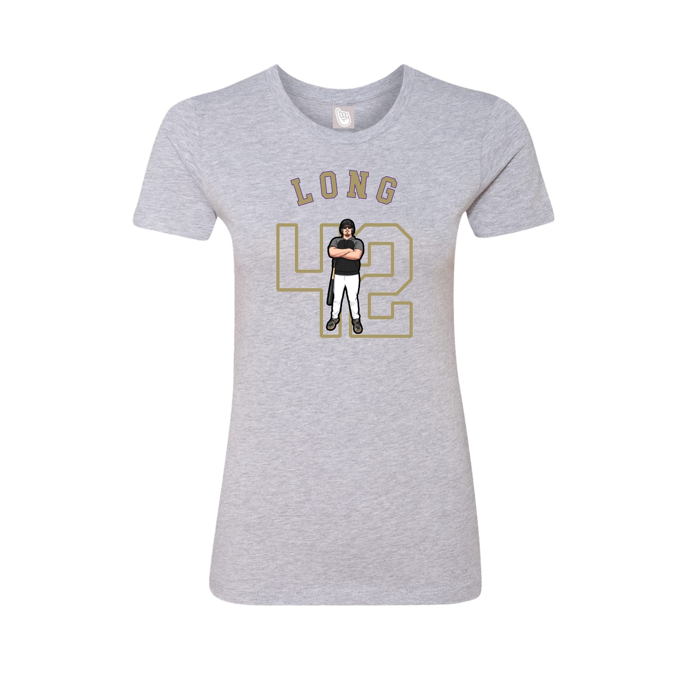 Fitted Women's Tee — Shirsey Arch in Grey