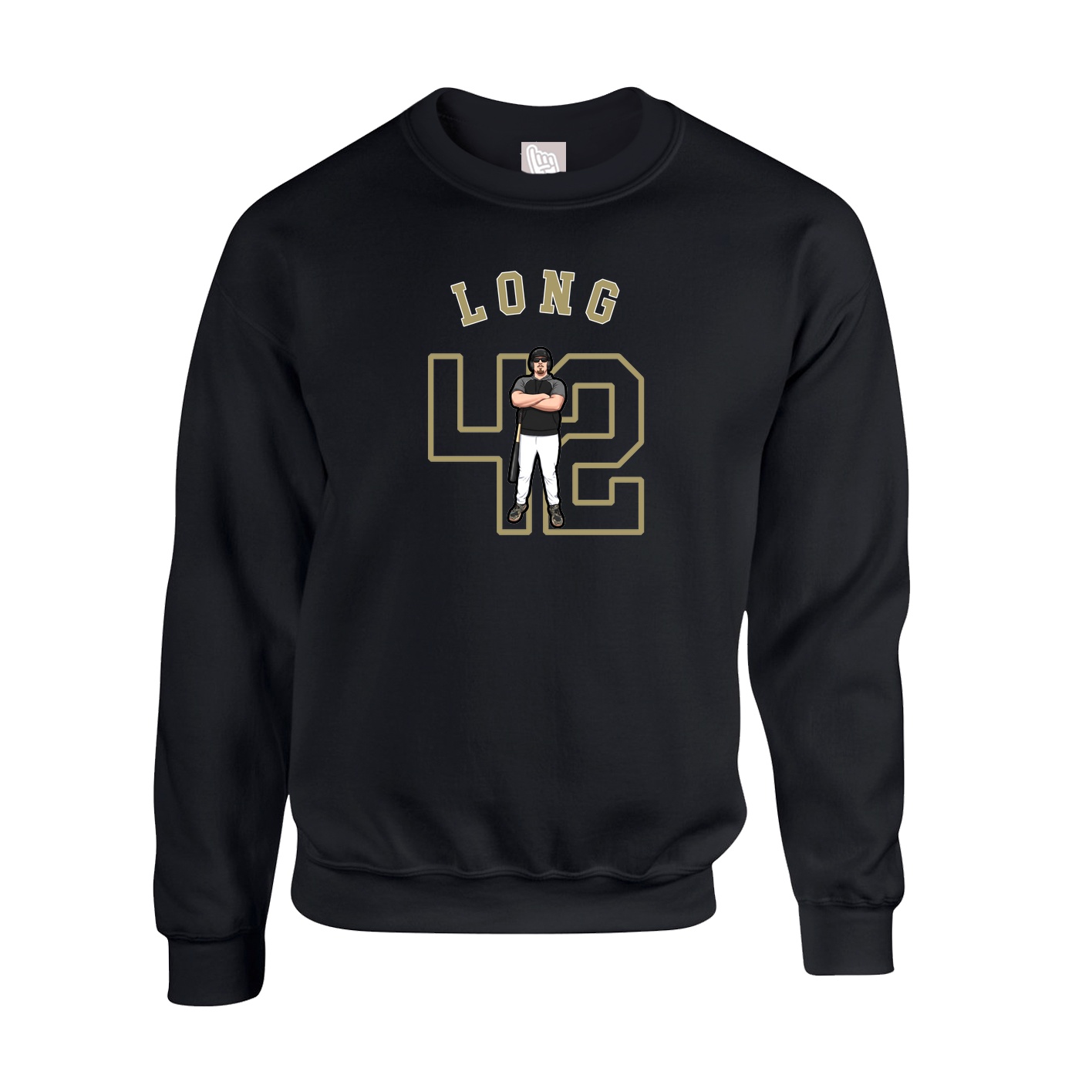 Fleece Crew — Shirsey Arch in Black