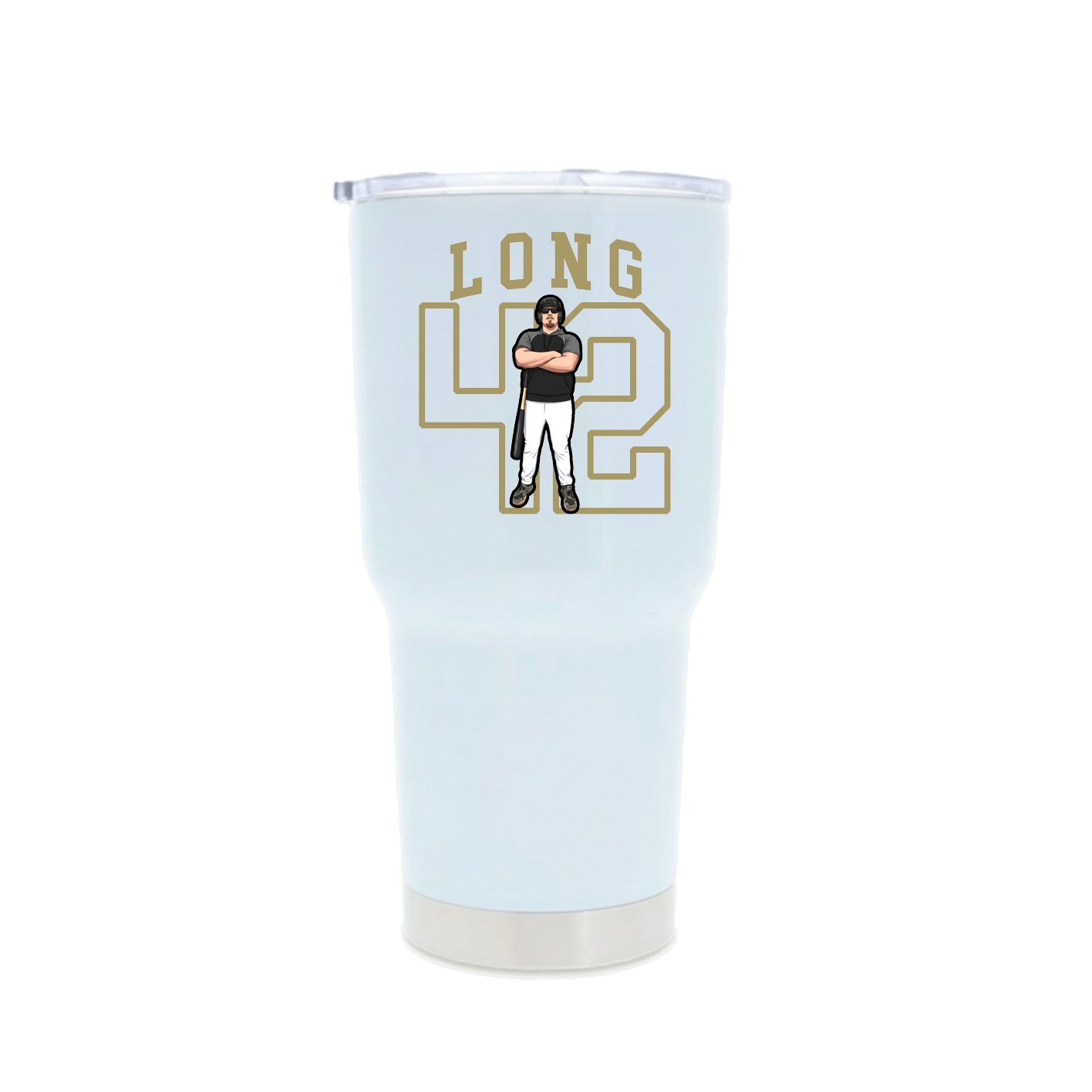 30oz Stainless Steel Tumbler — Shirsey in White