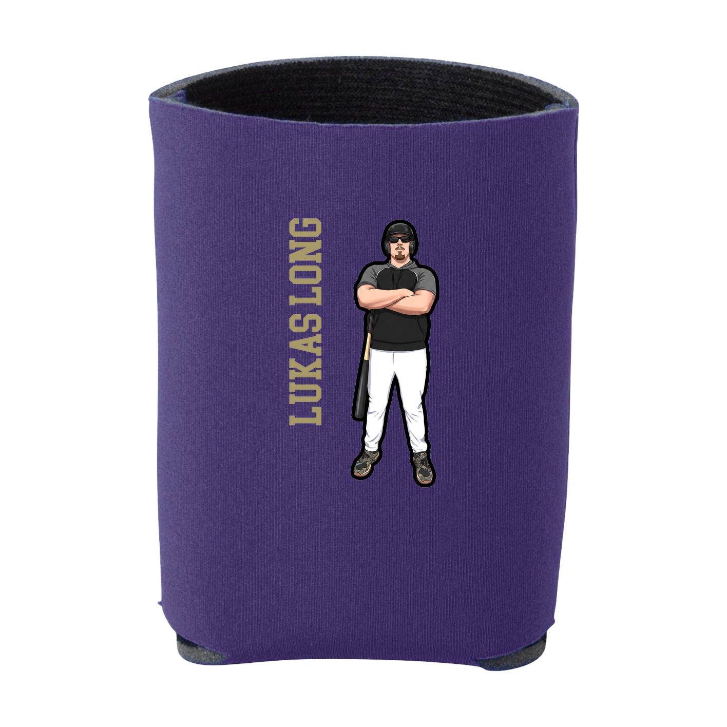 Can Holder — Name Vertical in Purple