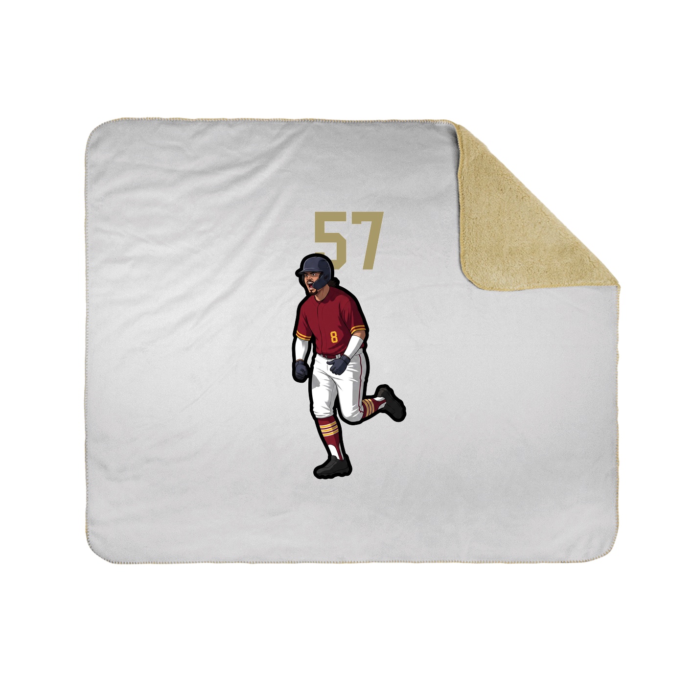 Throw Blanket — Number Top in White