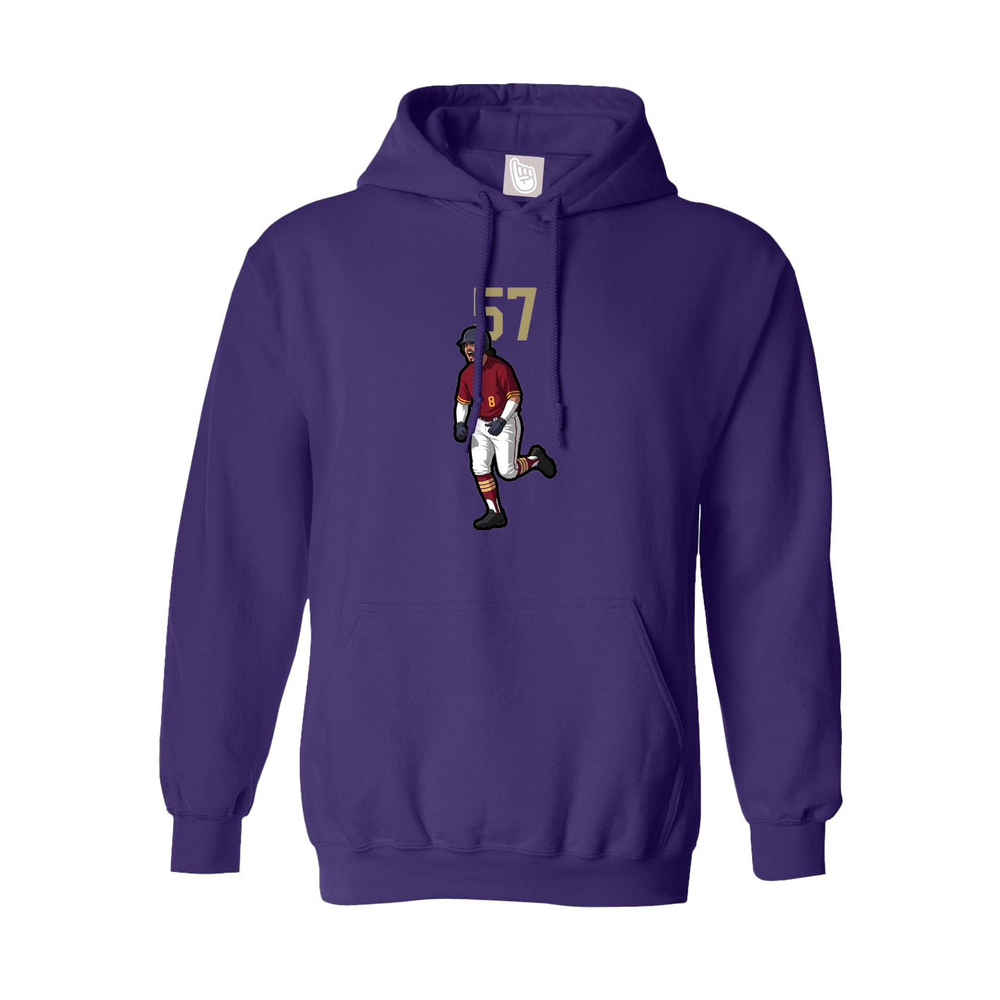 Youth Hoodie — Number Top in Purple