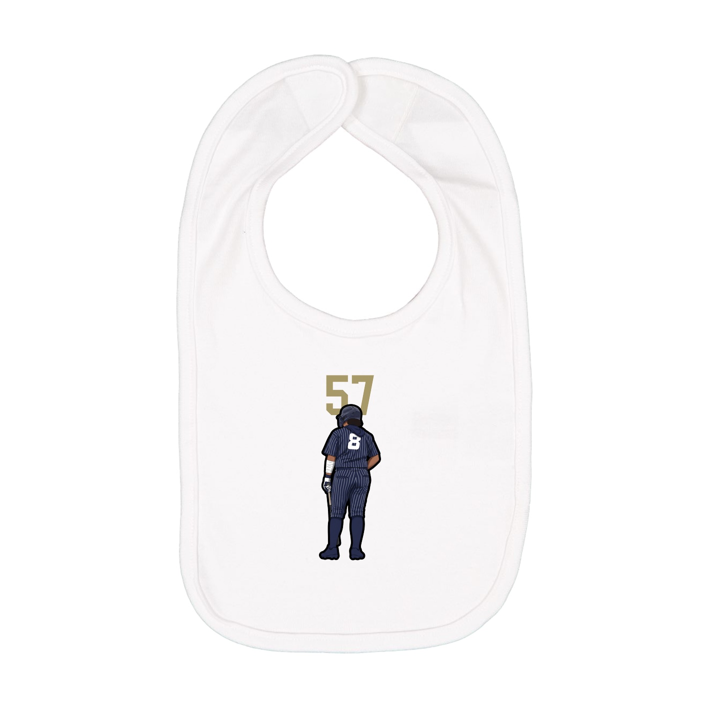 Infant Bib — Number Top in White