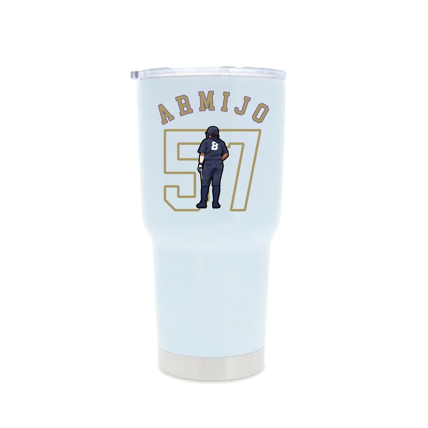 30oz Stainless Steel Tumbler — Shirsey Arch in White