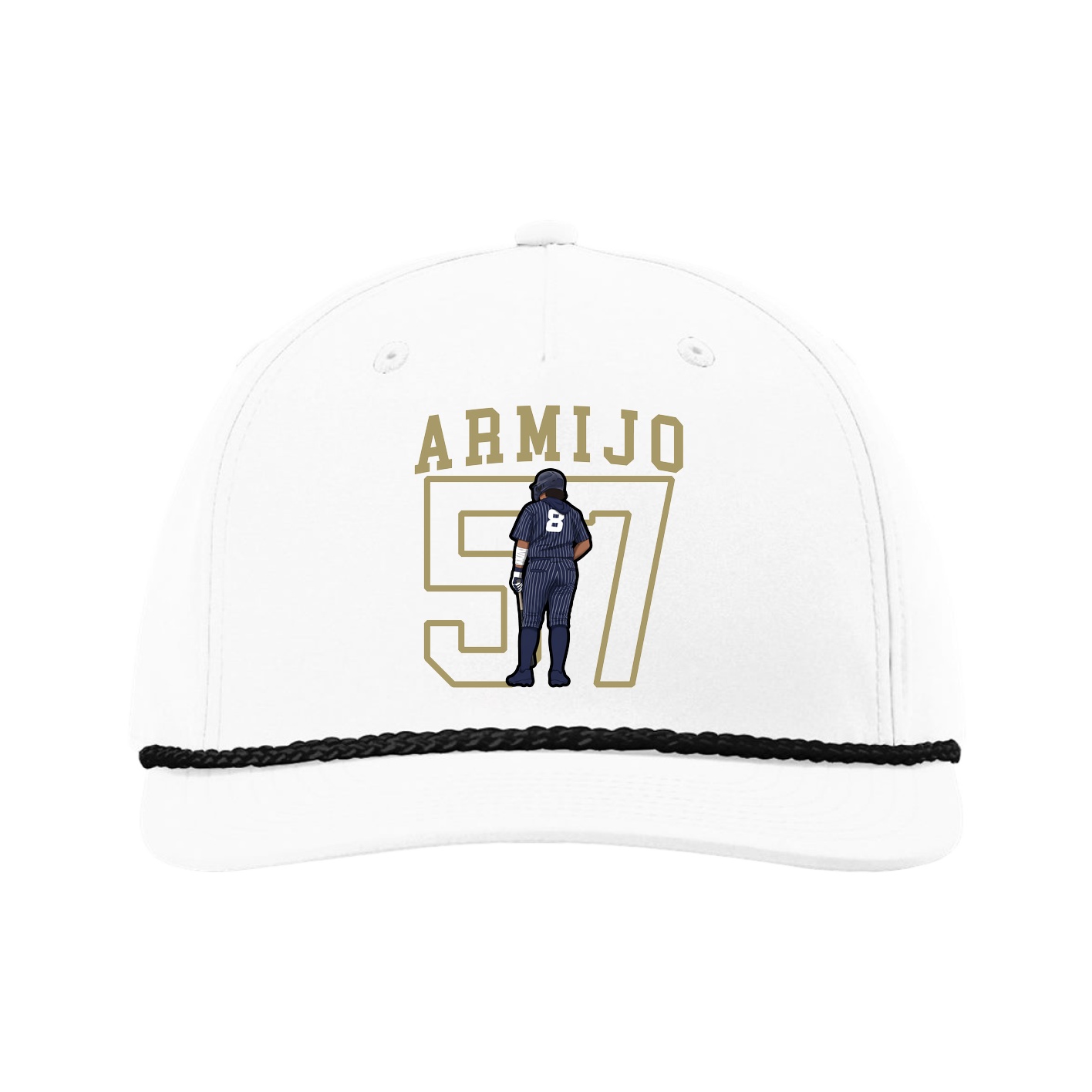 Five-Panel Classic Rope Cap — Shirsey in White