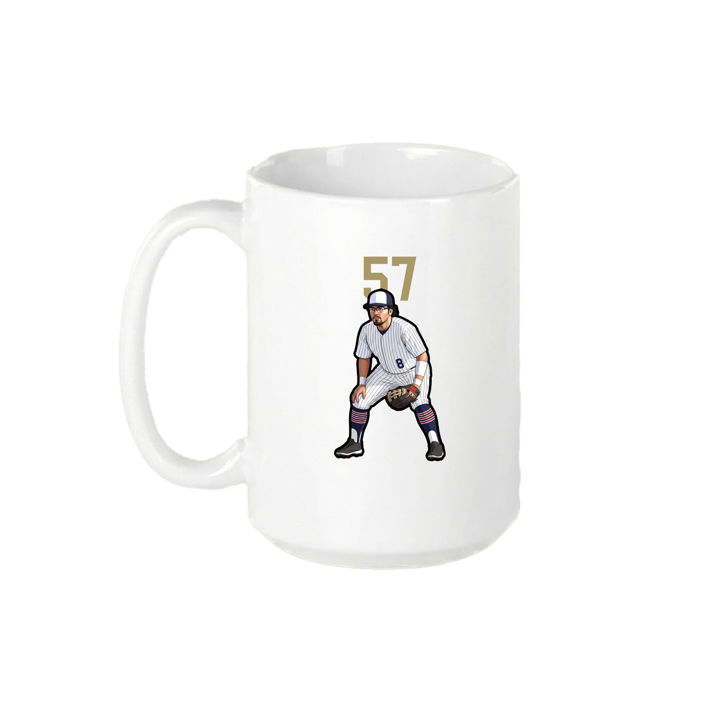 15oz Coffee Mug — Number Top in White