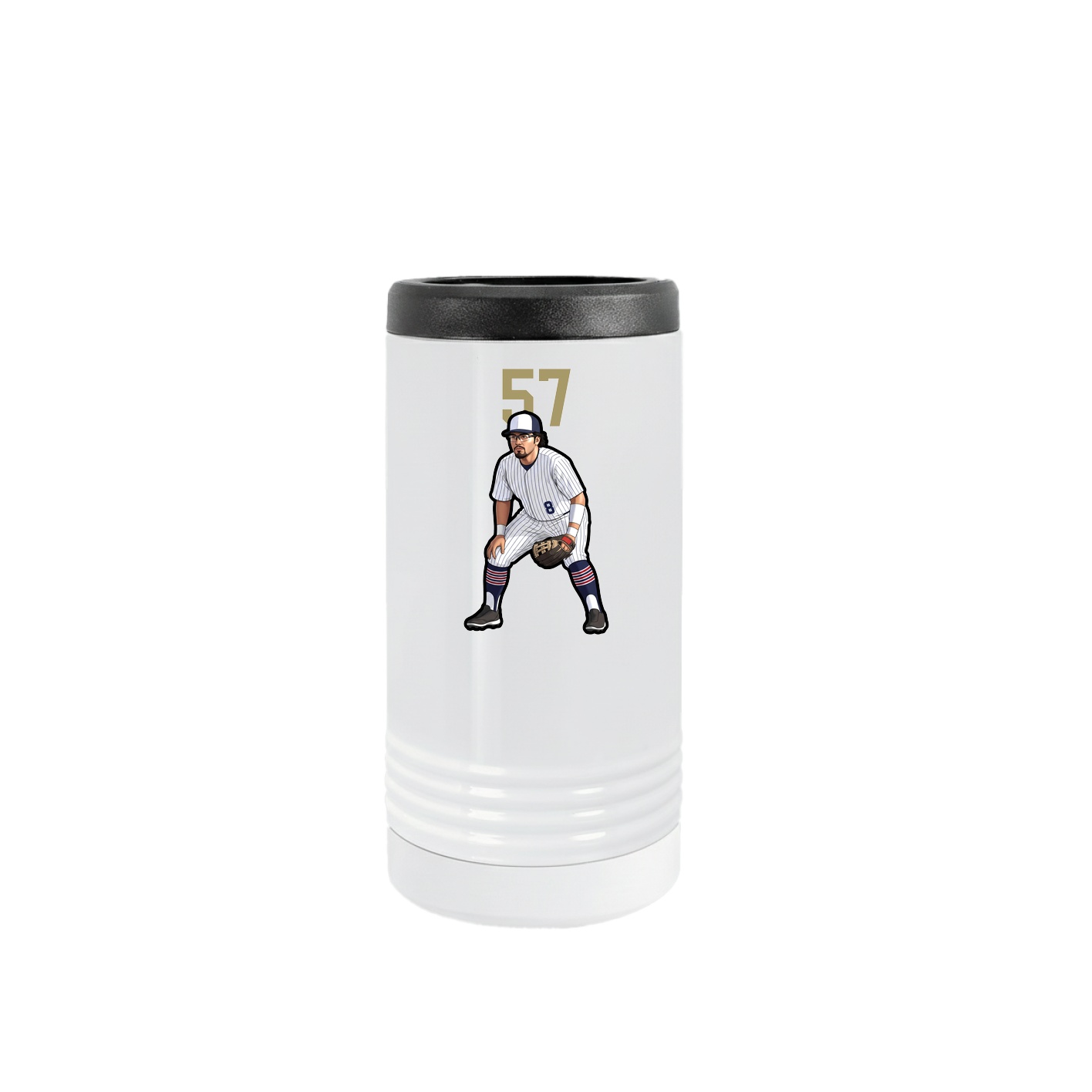 Slim Beverage Holder — Number Top in White