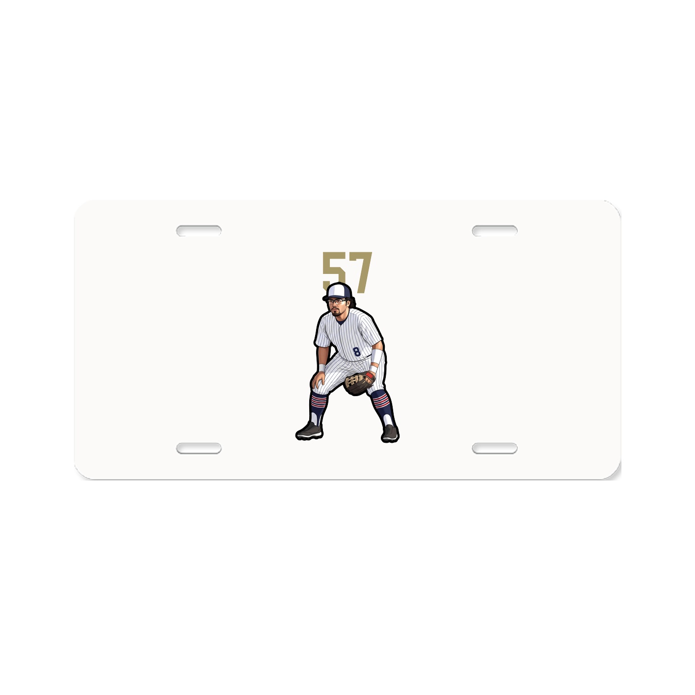 License Plate — Number Top in Classic
