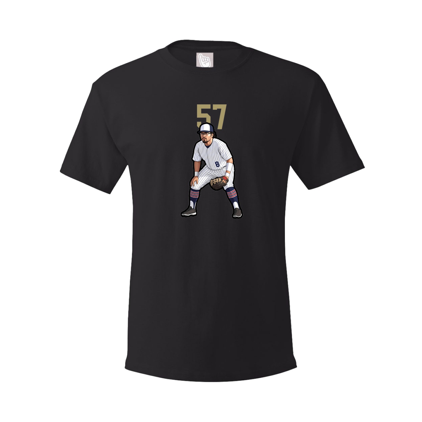 Youth Tee — Number Top in Black