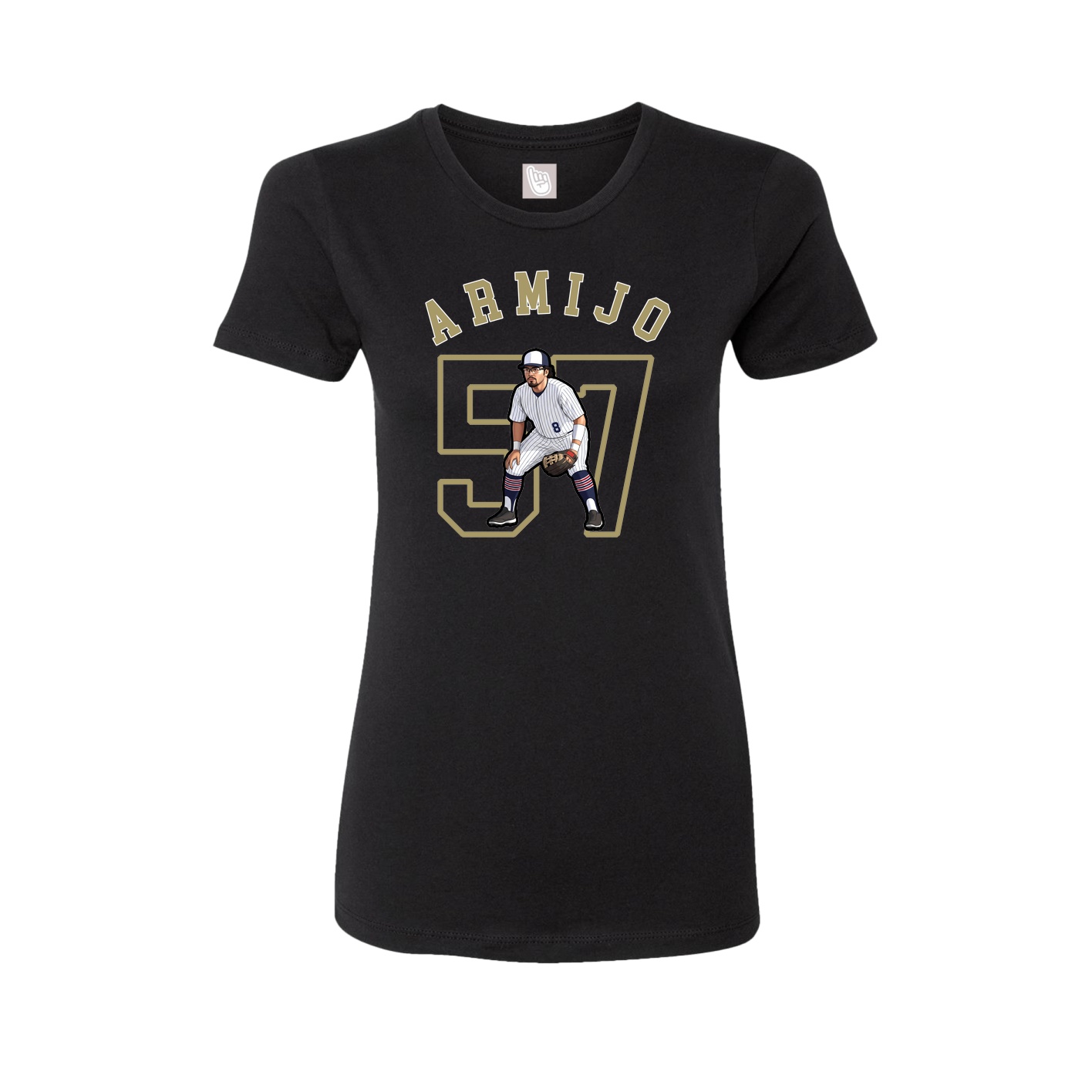 Fitted Women's Tee — Shirsey Arch in Black
