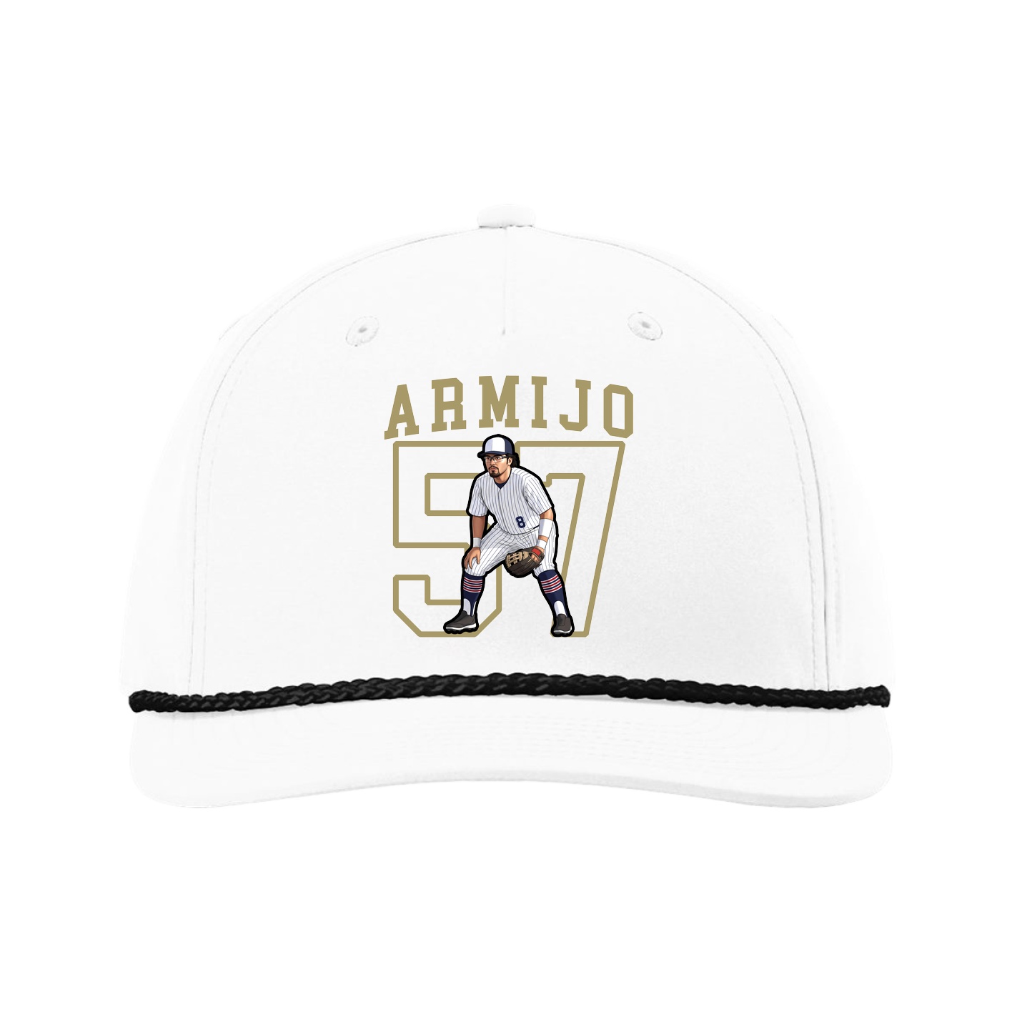 Five-Panel Classic Rope Cap — Shirsey in White