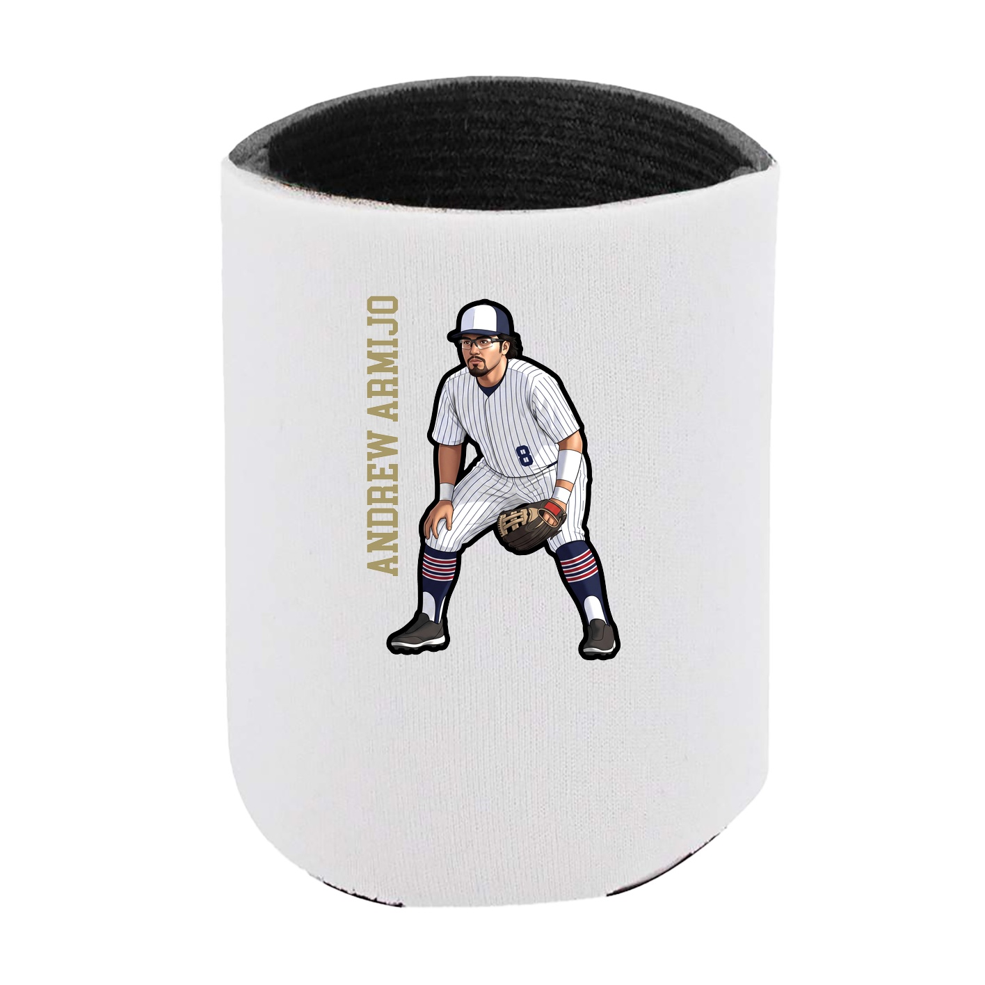 Can Holder — Name Vertical in White