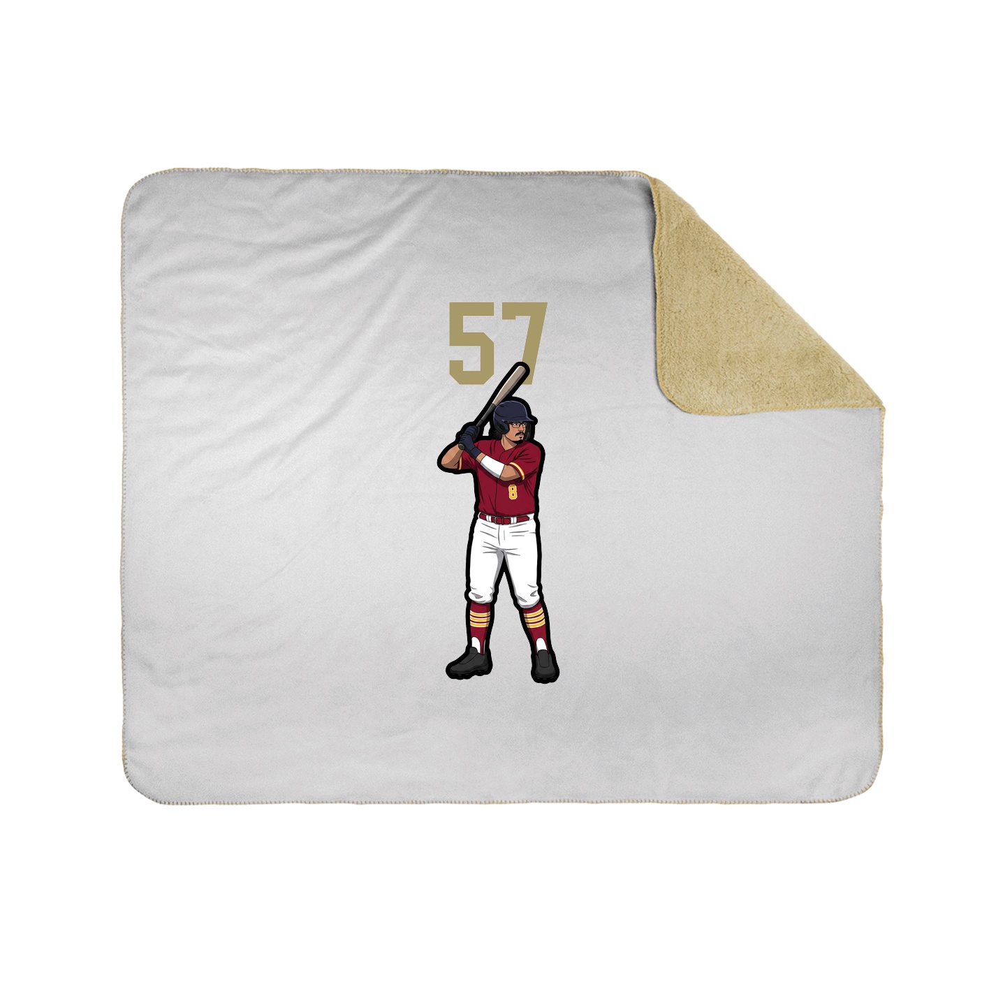 Throw Blanket — Number Top in White