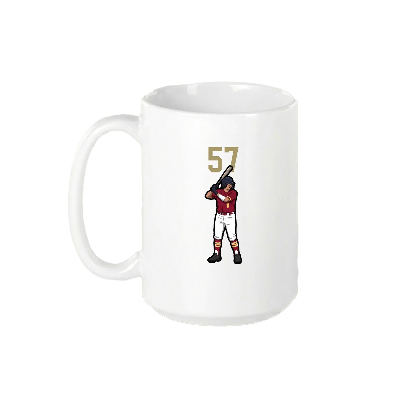 15oz Coffee Mug — Number Top in White