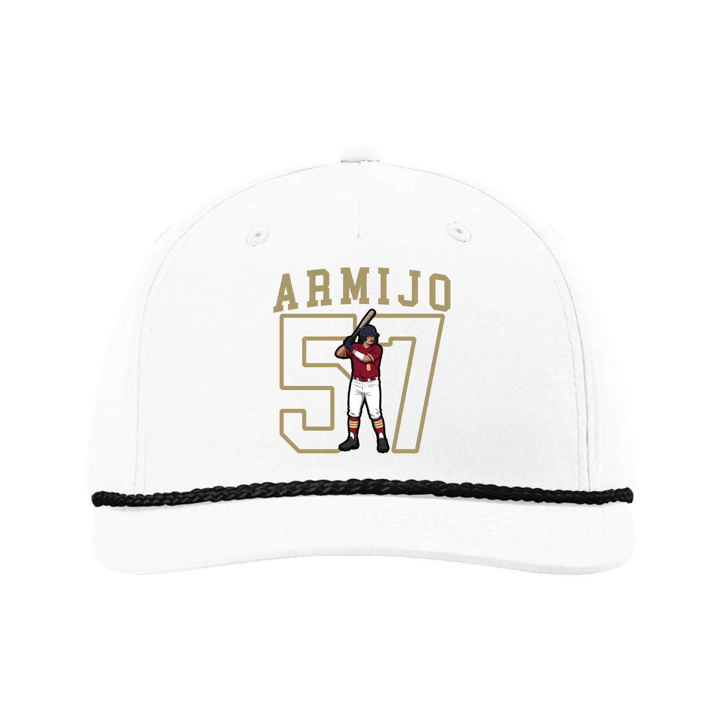 Five-Panel Classic Rope Cap — Shirsey in White