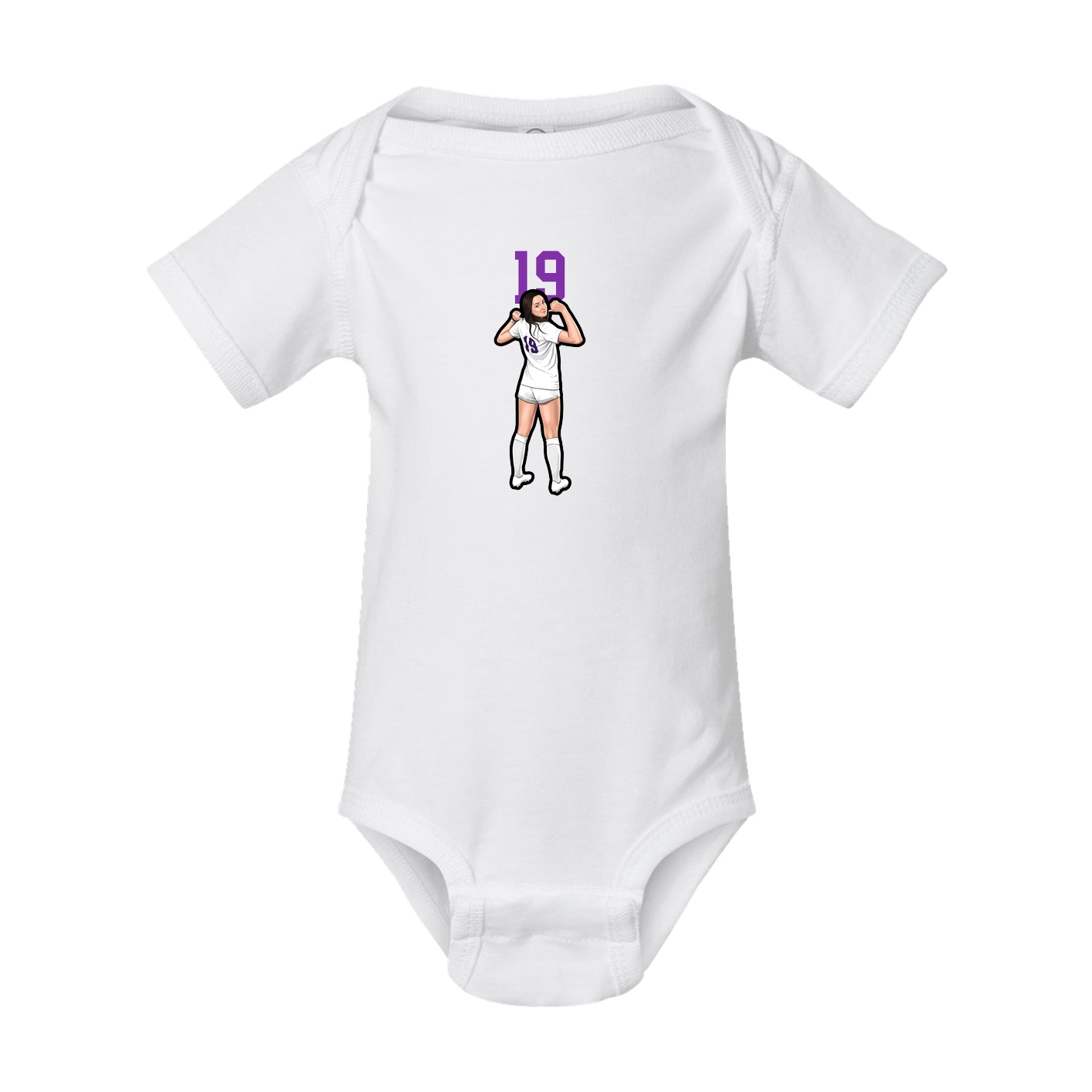 Baby Onesie — Number Top in White
