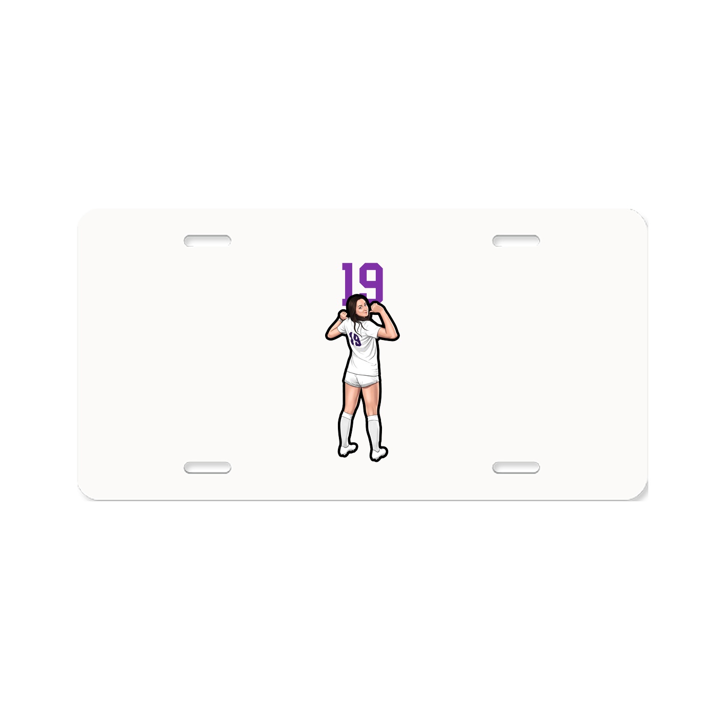 License Plate — Number Top in Classic