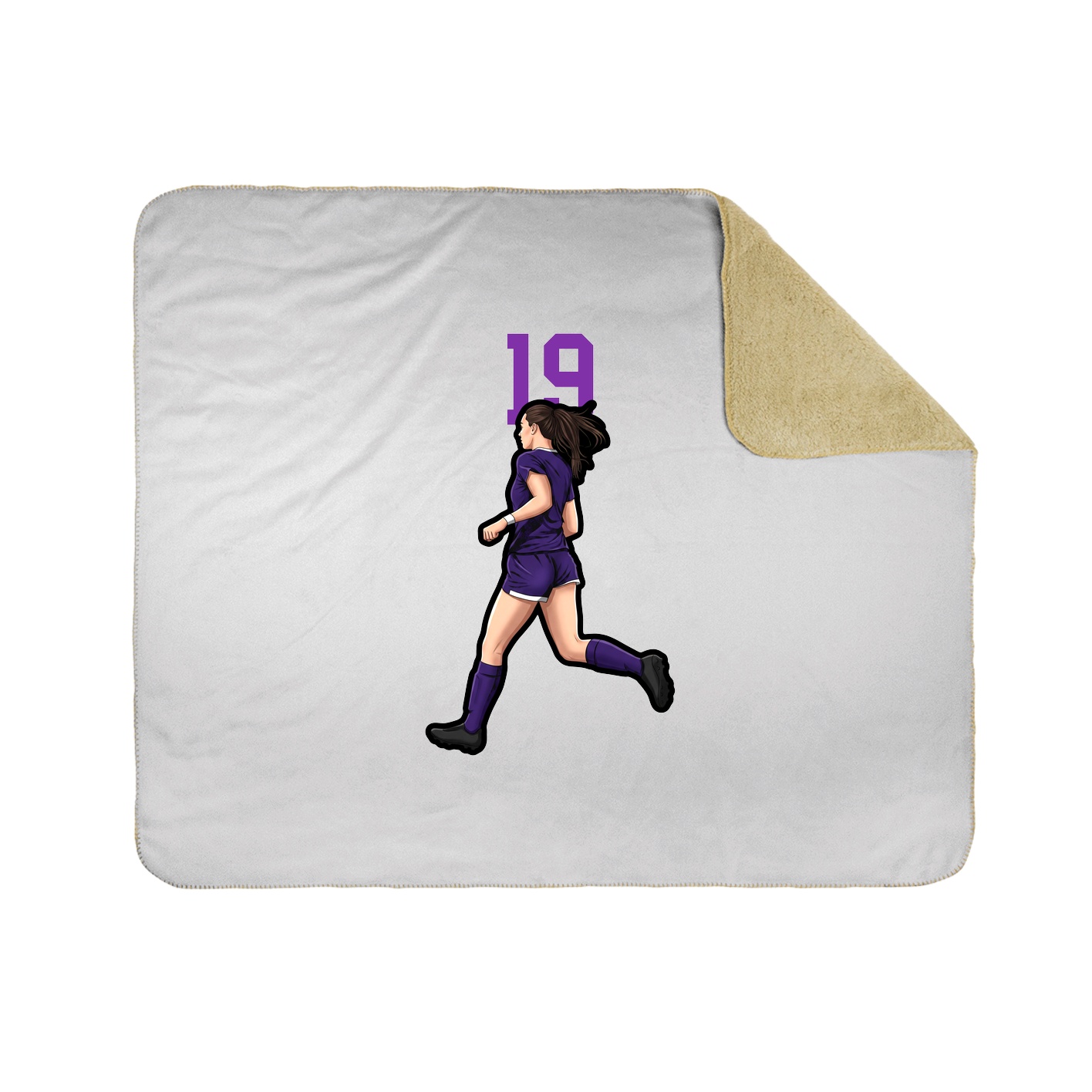 Throw Blanket — Number Top in White