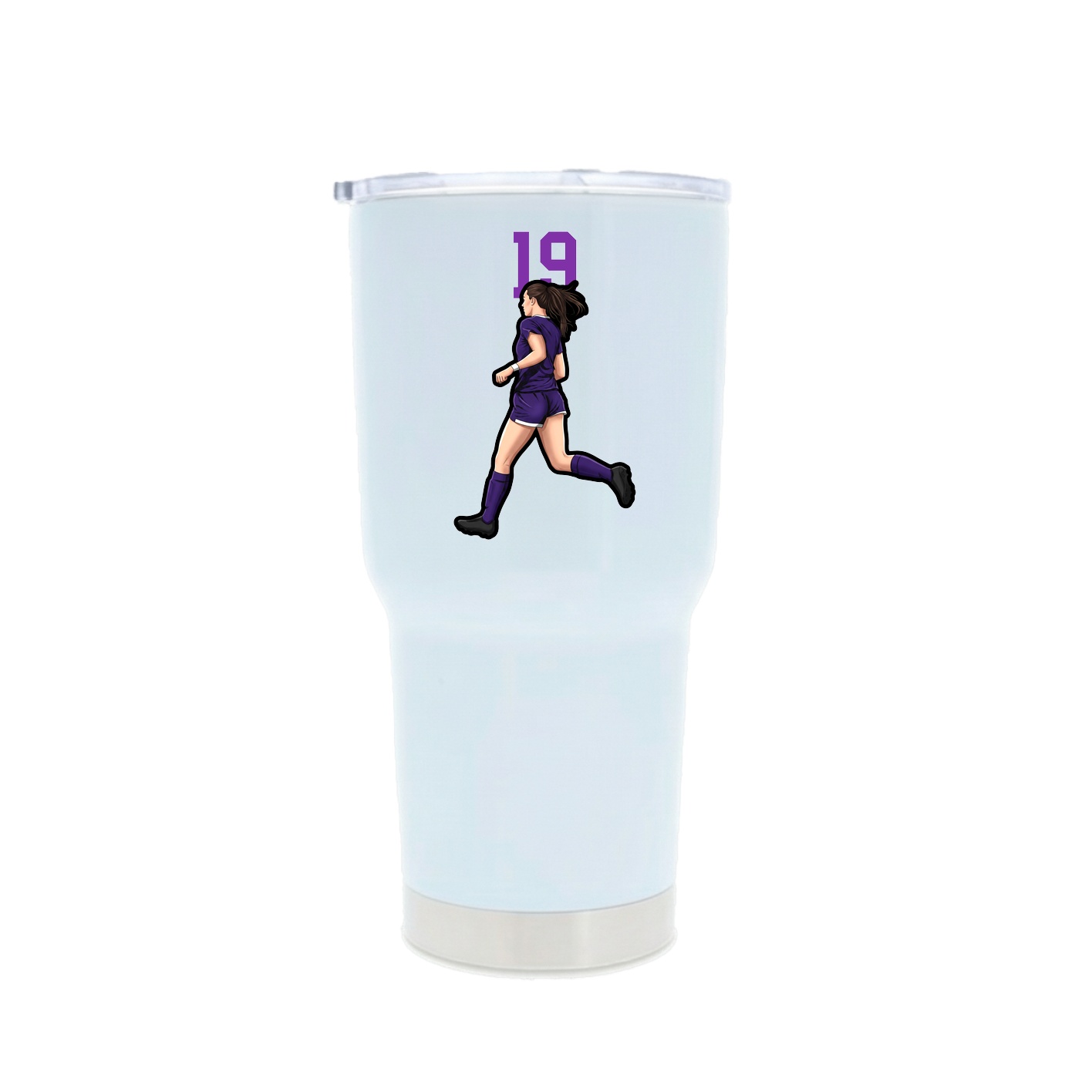30oz Stainless Steel Tumbler — Number Top in White