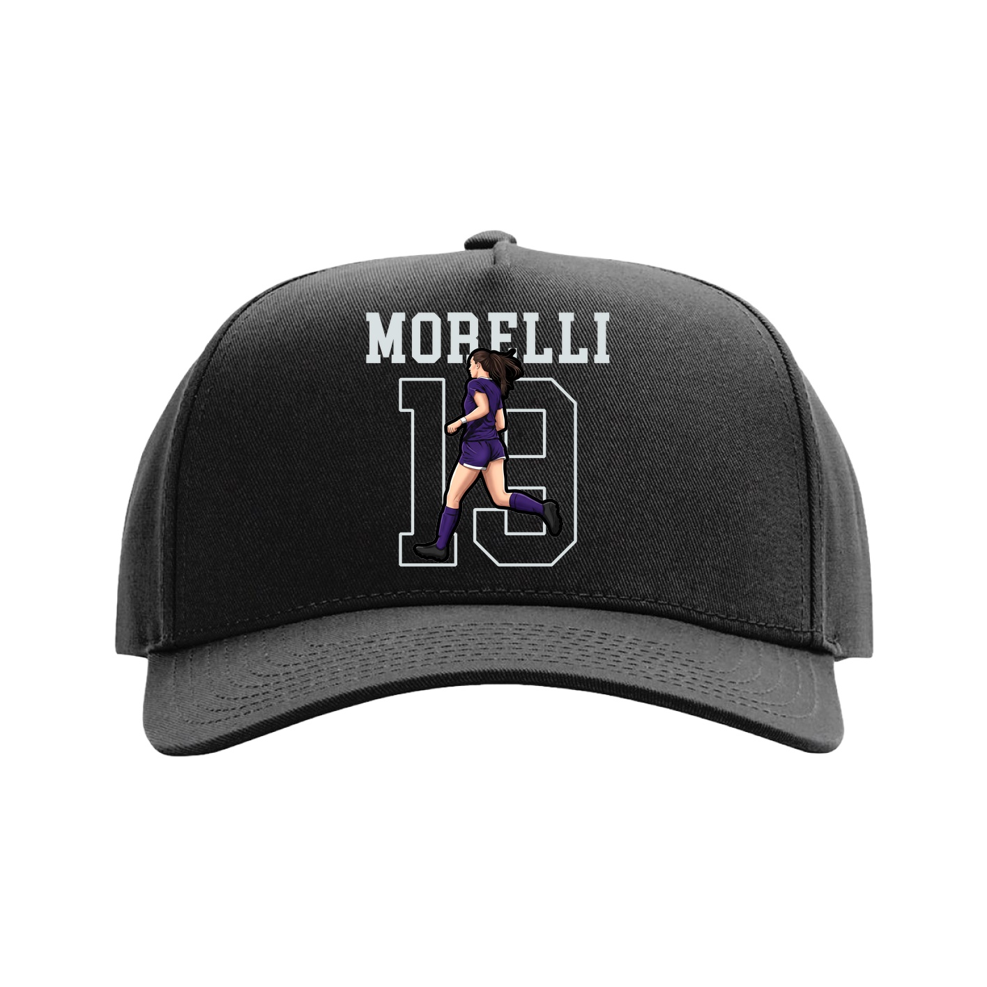 Full Fabric Five-Panel Champ Cap — Shirsey in Black