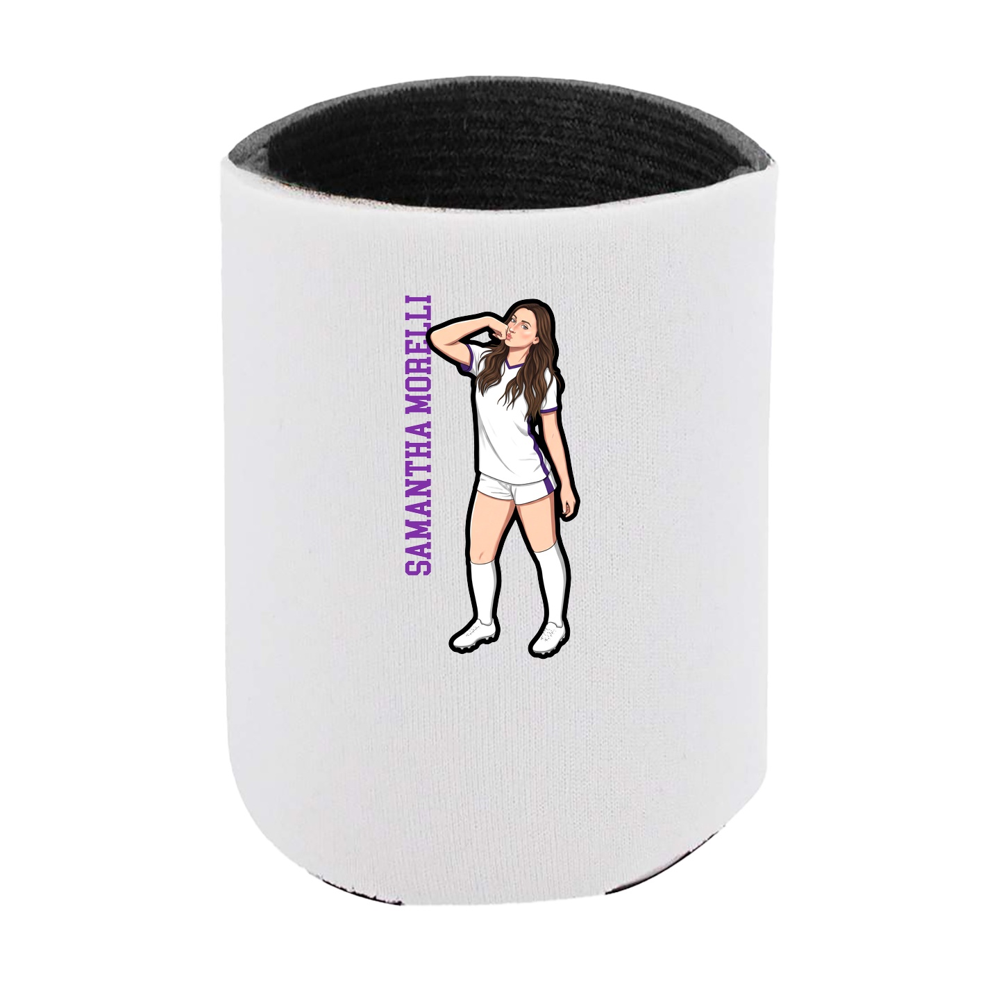 Can Holder — Name Vertical in White