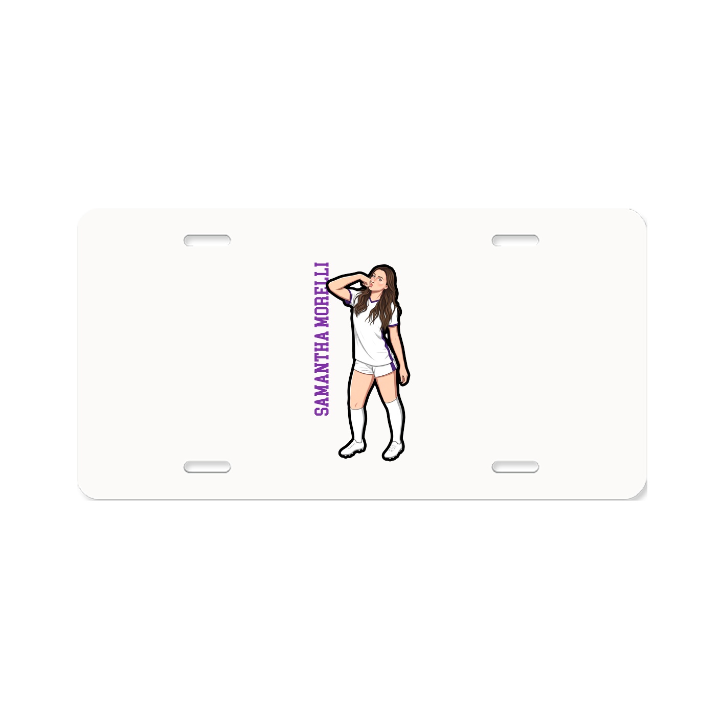 License Plate — Name Vertical in Classic
