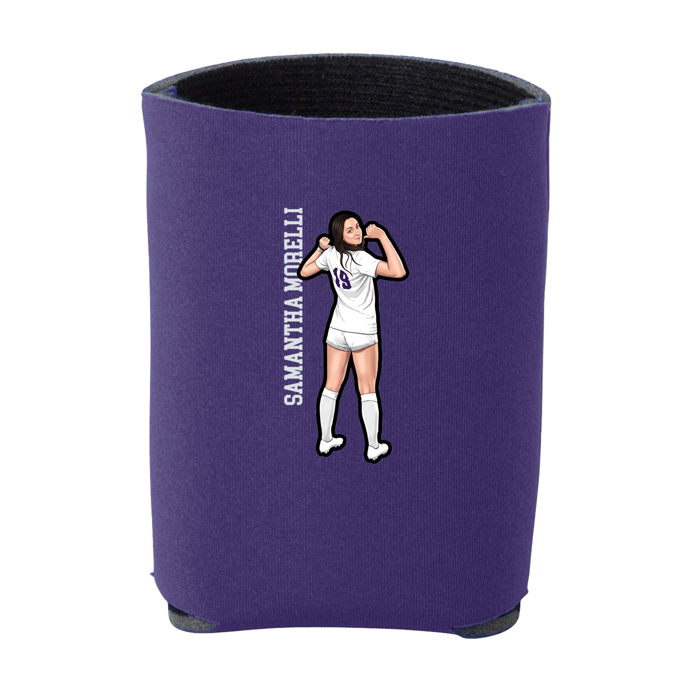 Can Holder — Name Vertical in Purple
