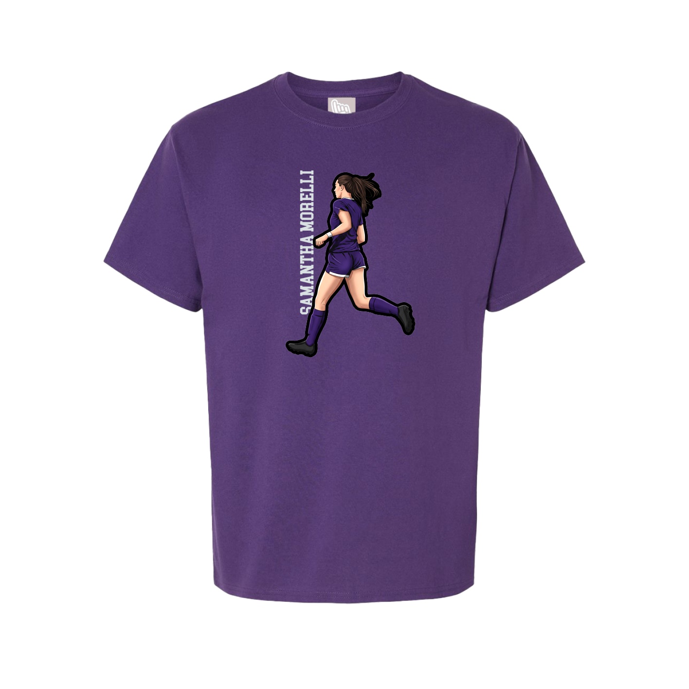 Tee — Name Vertical in Purple