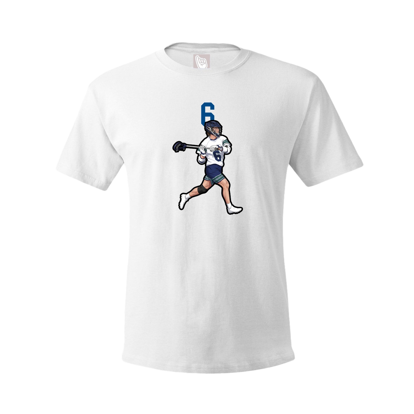 Youth Tee — Number Top in White