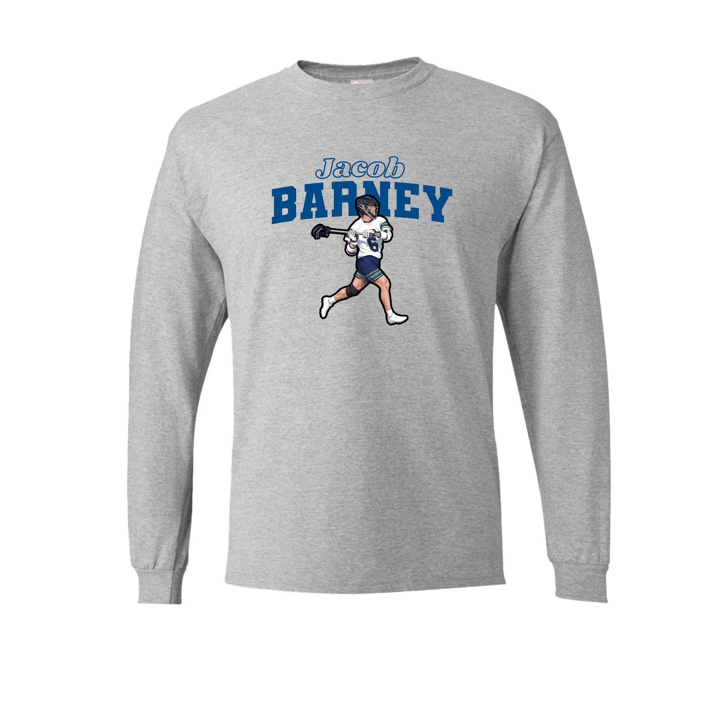 Long Sleeve Tee — Name Arch in Grey