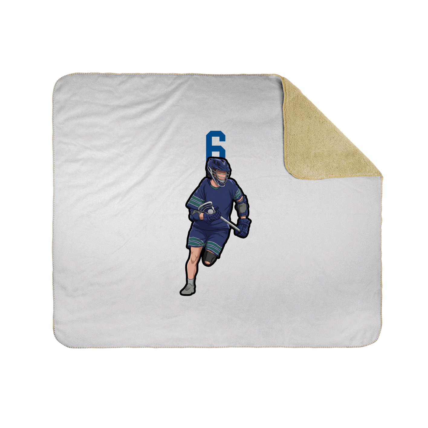 Throw Blanket — Number Top in White