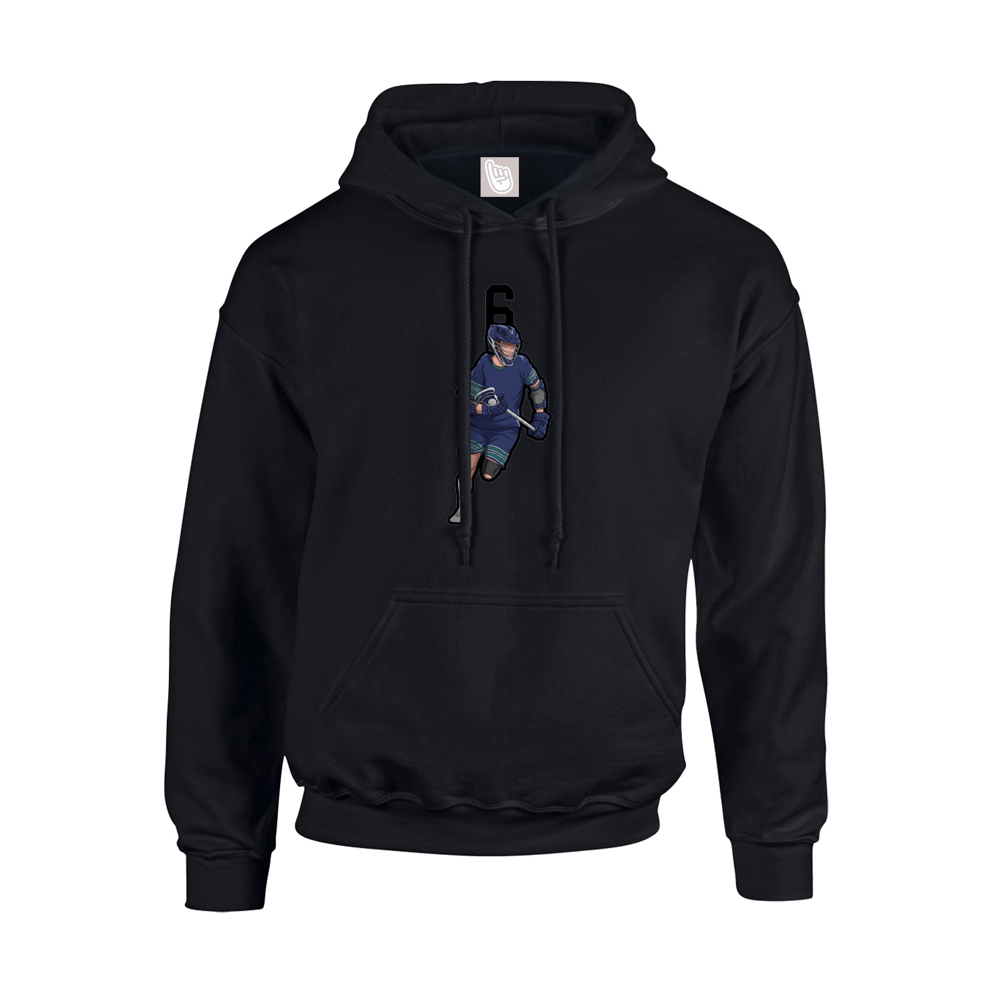 Youth Hoodie — Number Top in Black