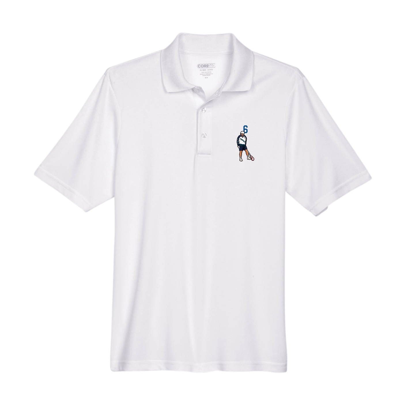 Performance Polo — Number Top in White