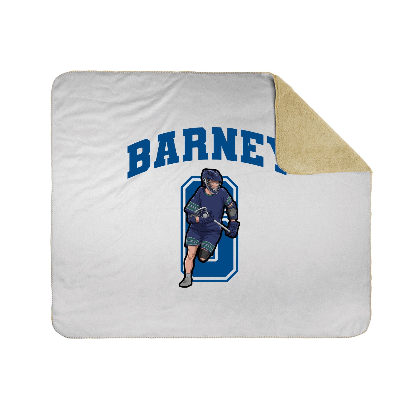 Throw Blanket — Number in White