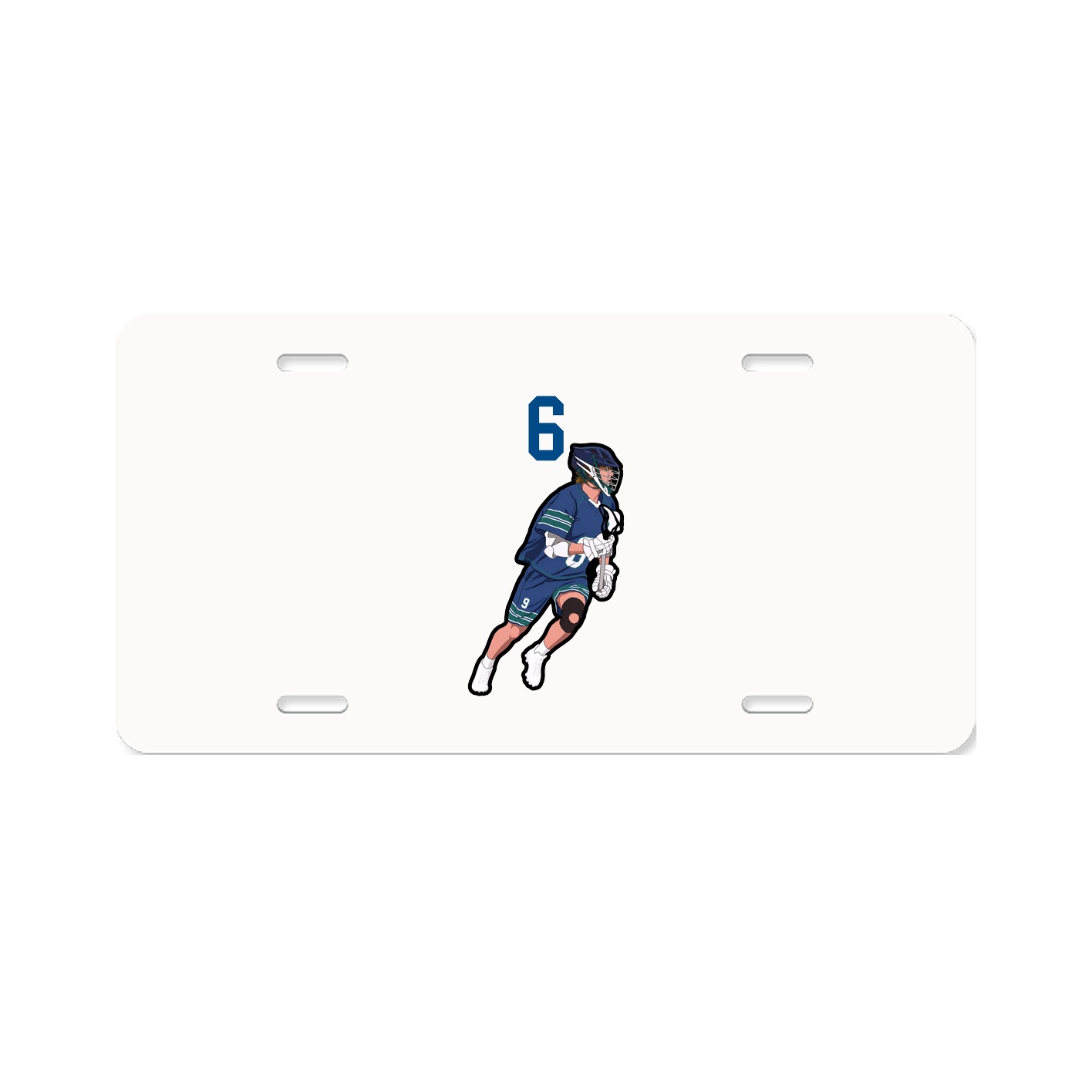 License Plate — Number Top in Classic