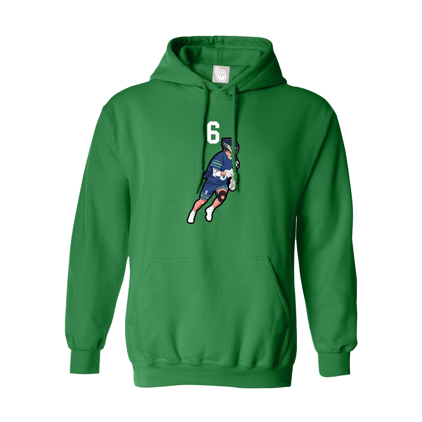 Hoodie — Number Top in Green