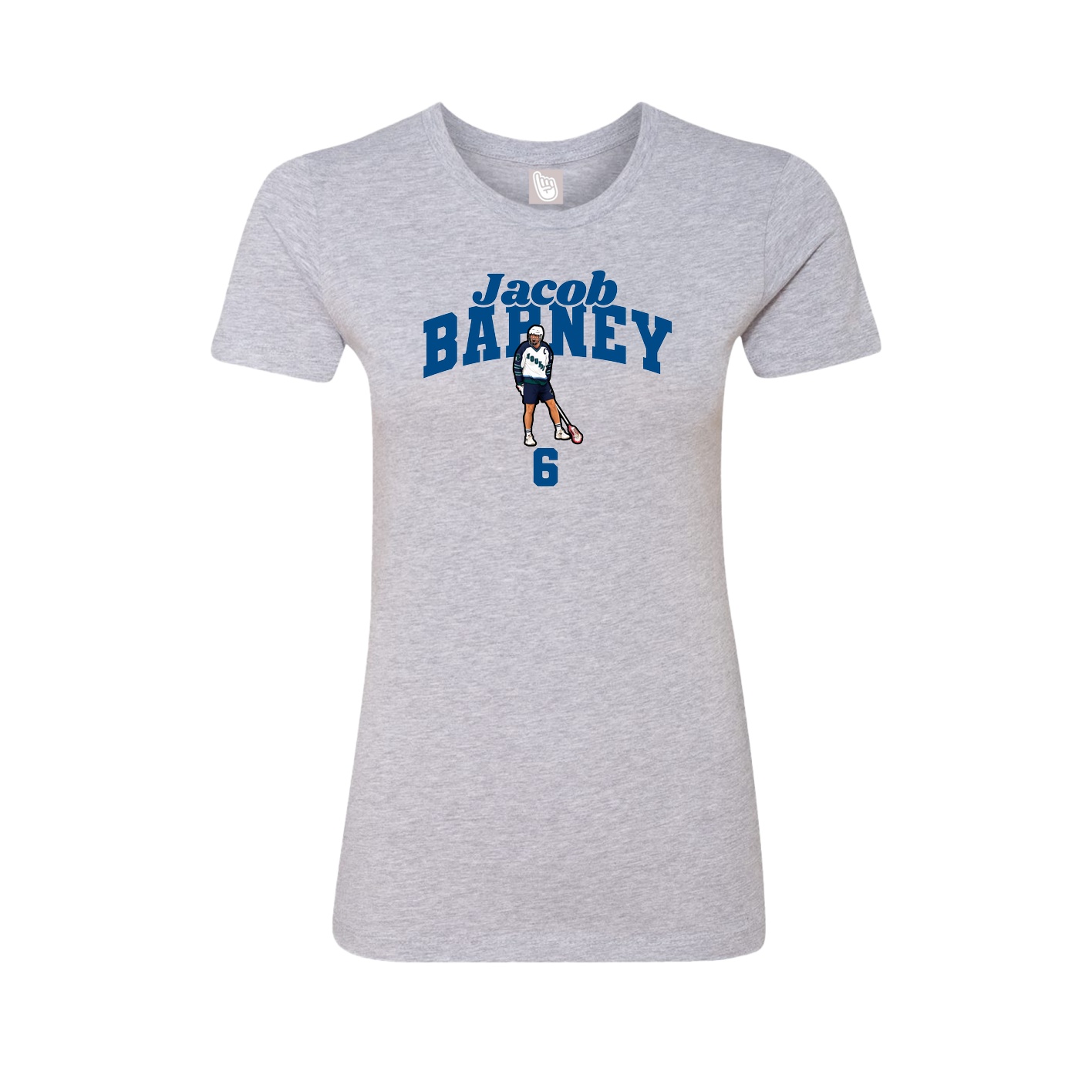Fitted Women's Tee — Signature Arch in Grey