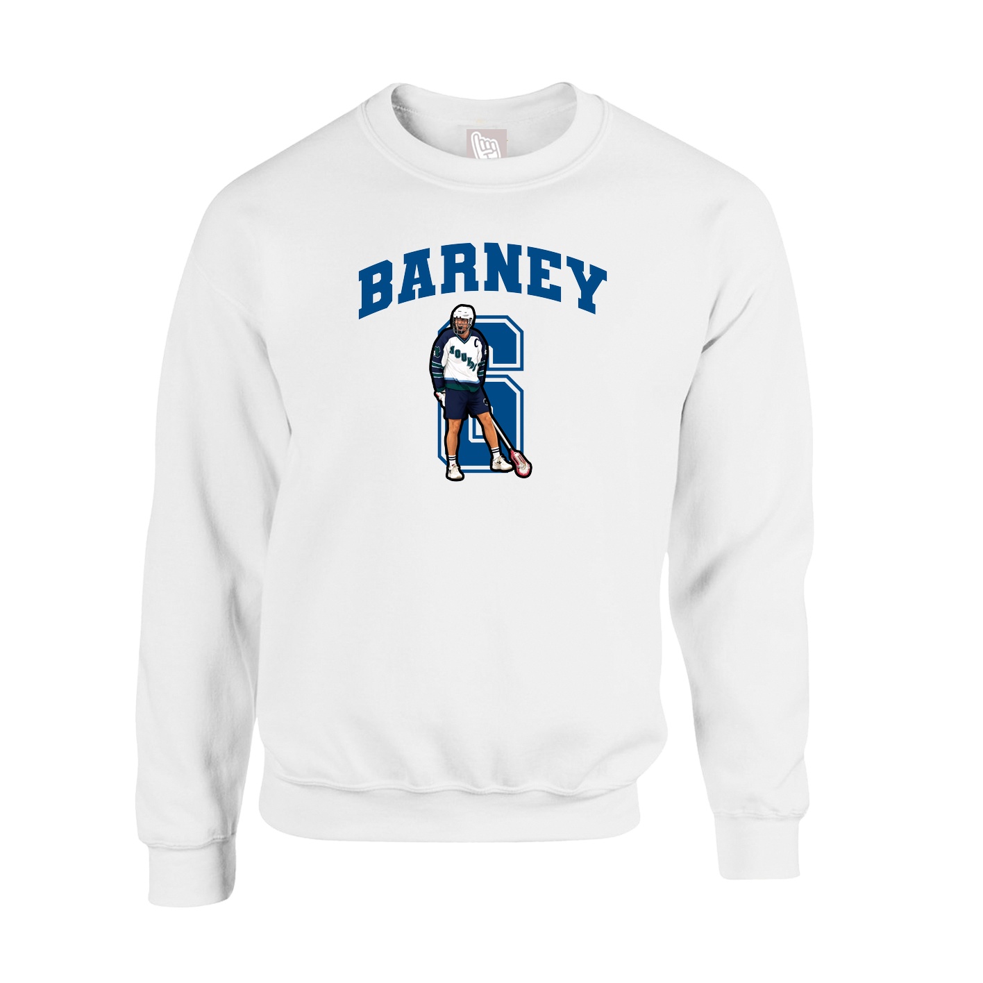 Fleece Crew — Number in White