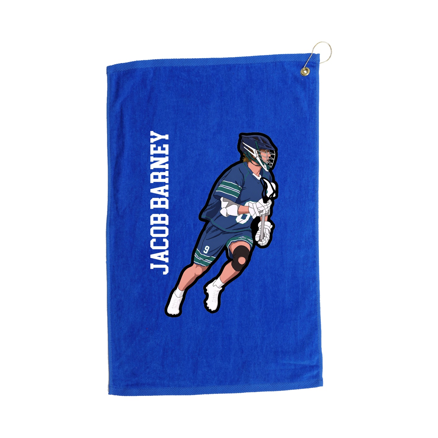 Golf Towel — Name Vertical in Royal