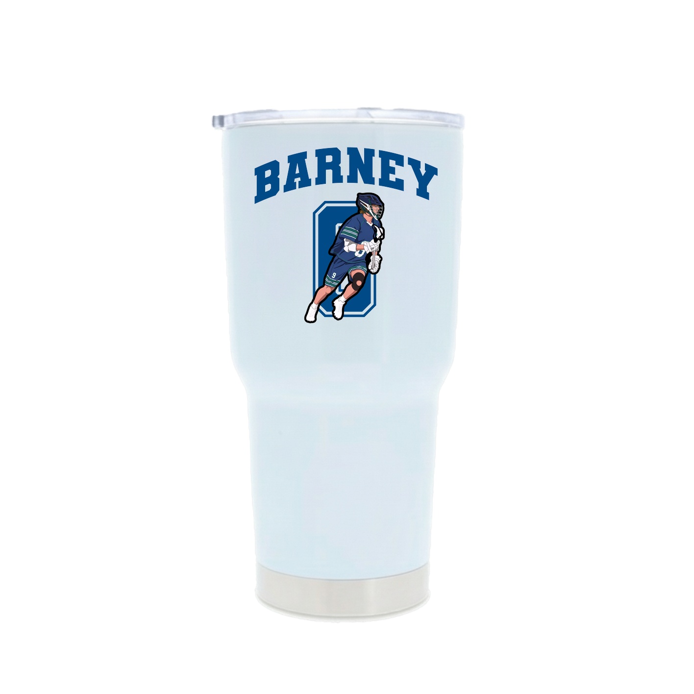 30oz Stainless Steel Tumbler — Number in White