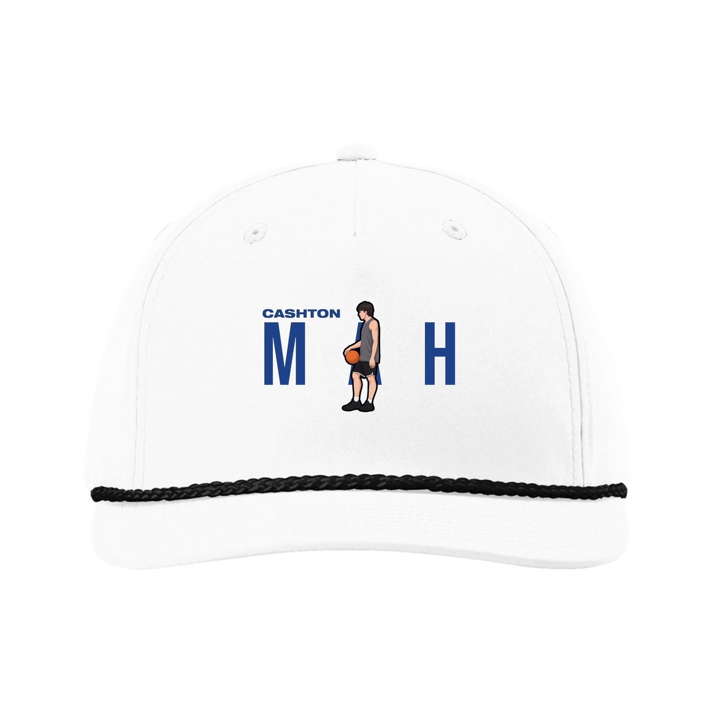 Five-Panel Classic Rope Cap — Player Name in White