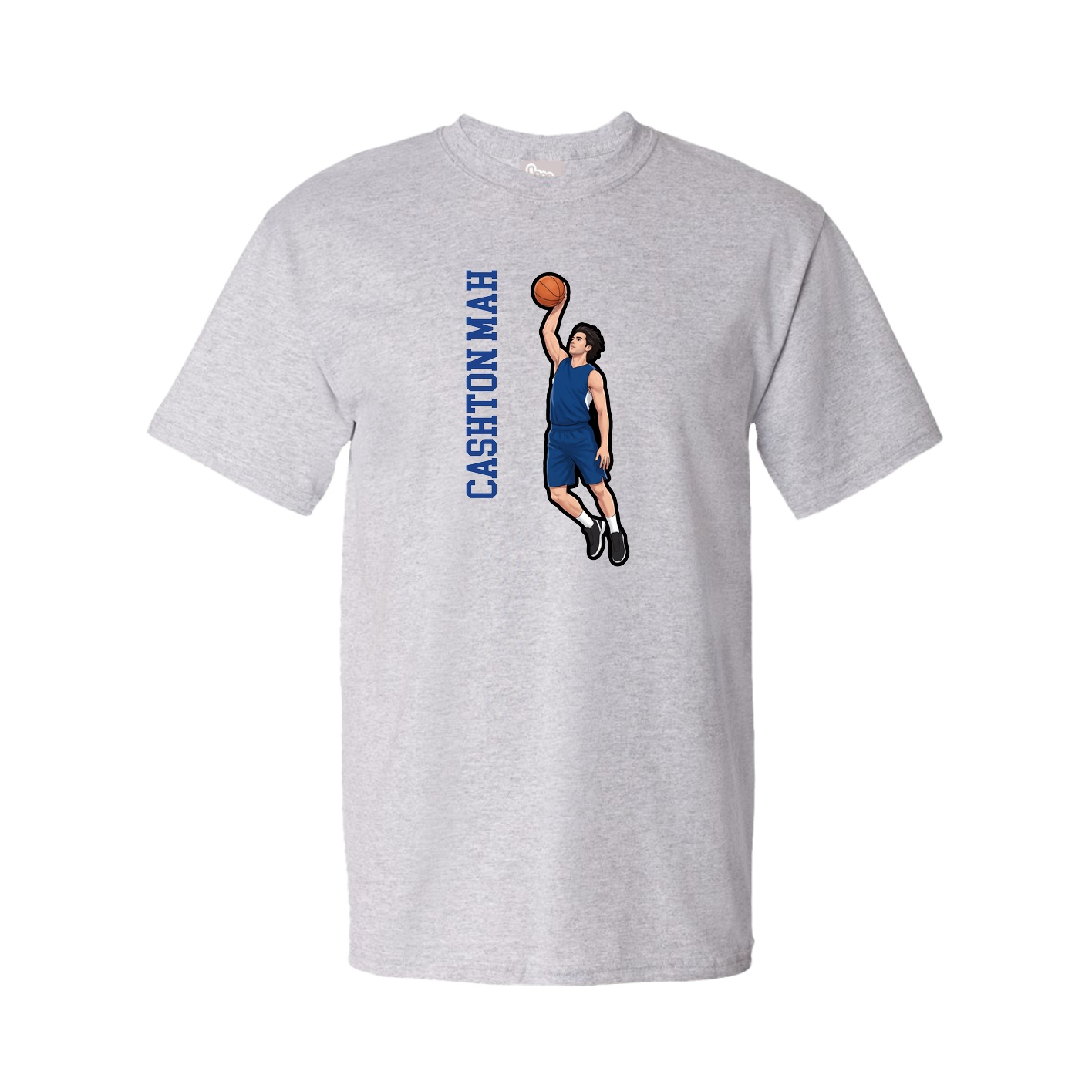 Tee — Name Vertical in Grey