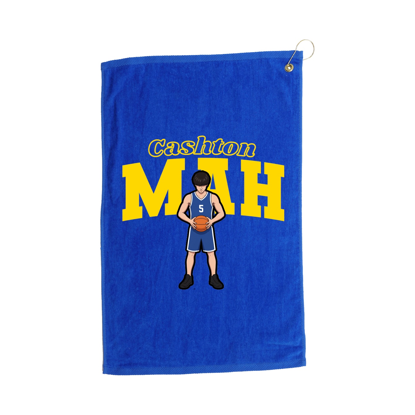 Golf Towel — Name Arch in Royal