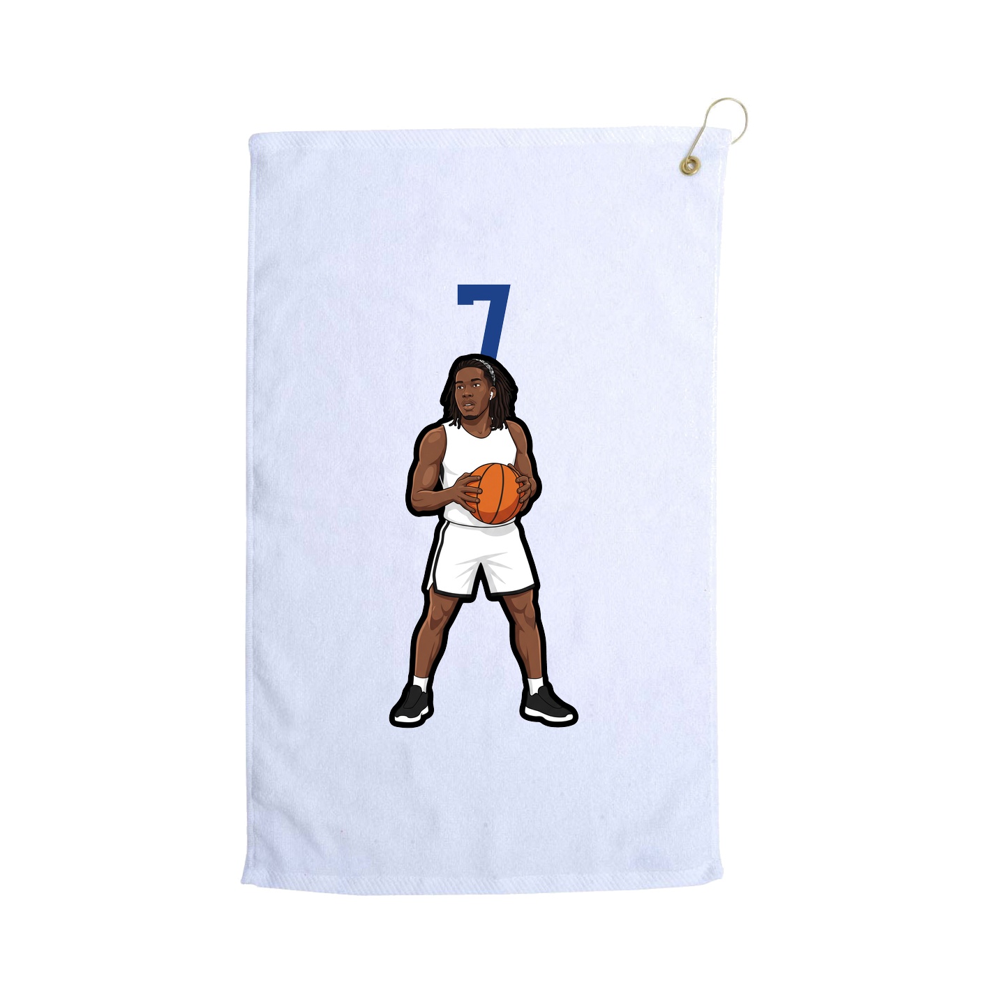 Golf Towel — Number Top in White