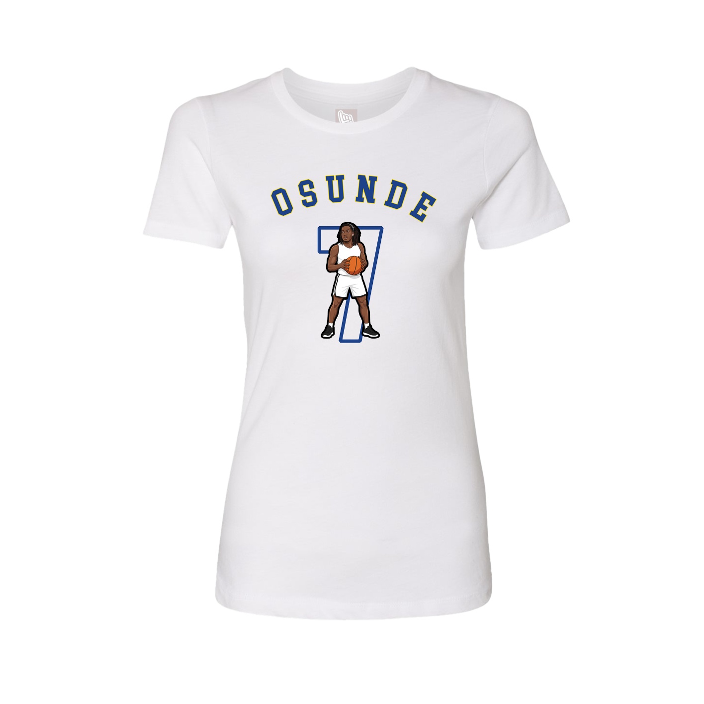 Fitted Women's Tee — Shirsey Arch in White