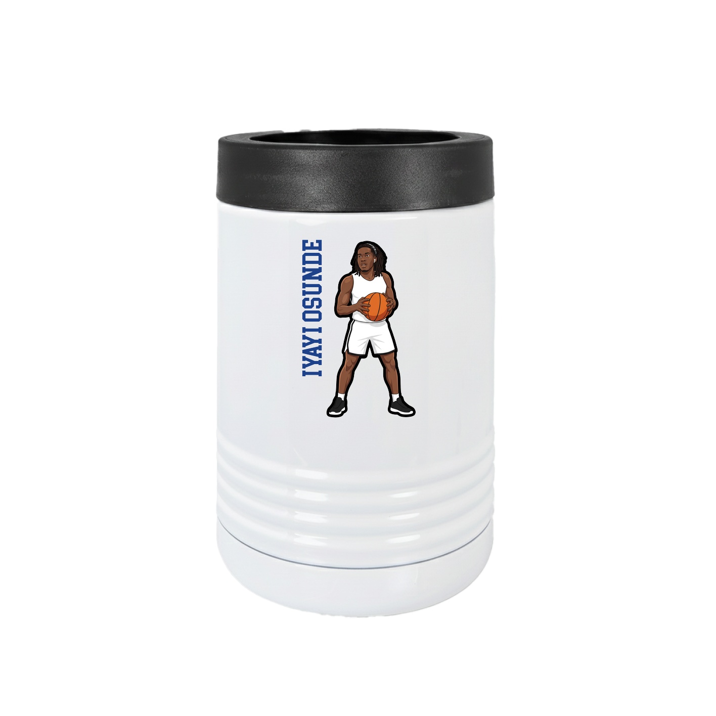 Beverage Holder — Name Vertical in White