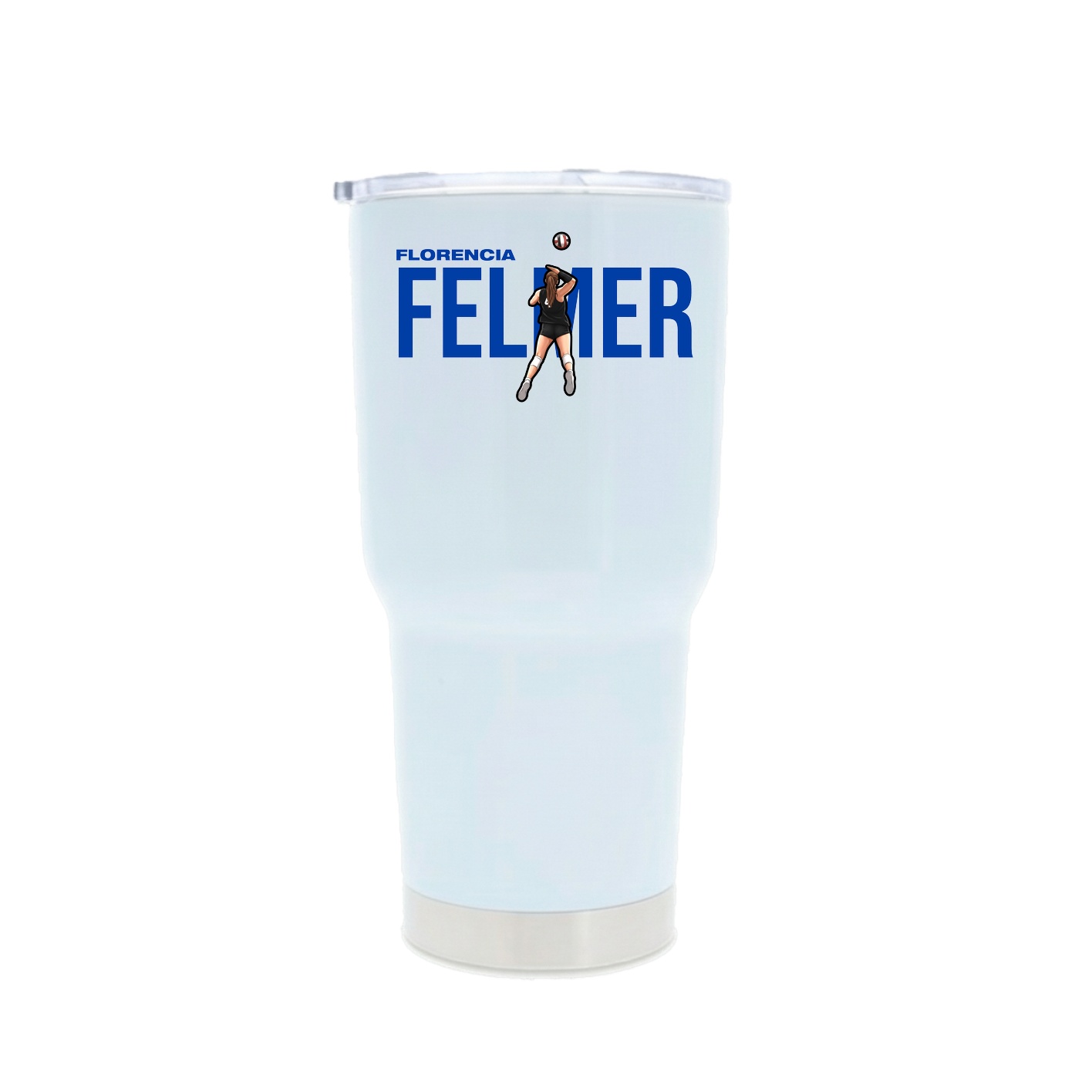 30oz Stainless Steel Tumbler — Player Name in White